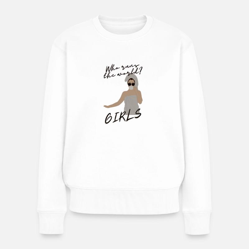 Feminist - Frauen Premium Bio Pullover - Weiß