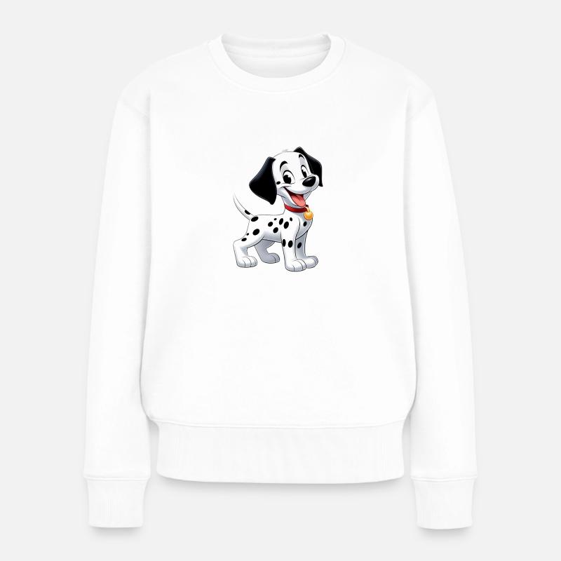 Dalmatiner 5 - Frauen Premium Bio Pullover - Weiß
