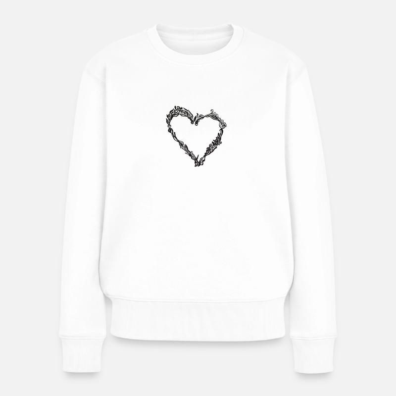 Cœur - Pull Premium bio Femme - blanc