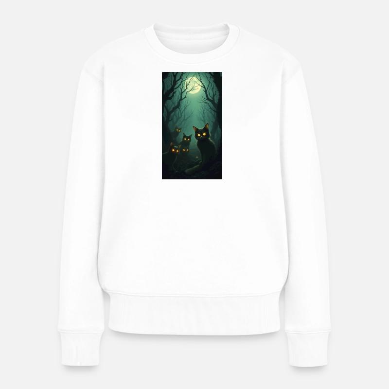 katzen - Frauen Premium Bio Pullover - Weiß