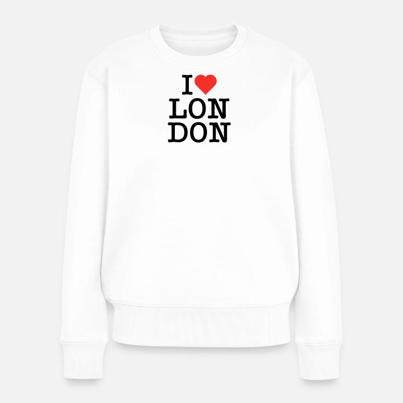 I Heart Art Typographie Rouge - Pull Premium bio Femme - blanc