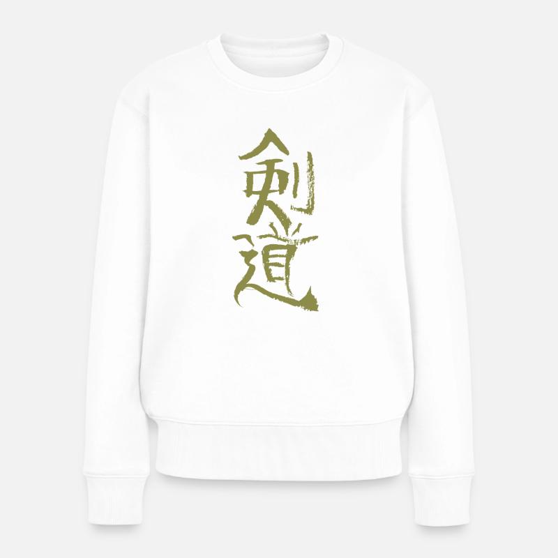 Kendo / Japonais - Pull Premium bio Femme - blanc
