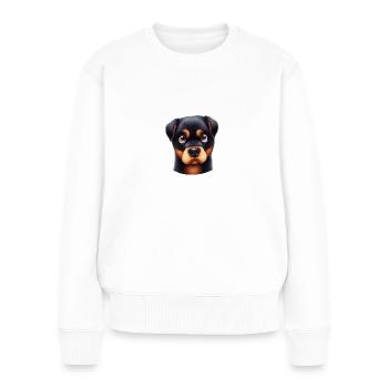 Charming Rottweiler Gaze - Women's Premium Organic Jumper - white - Front - Julia (174cm)