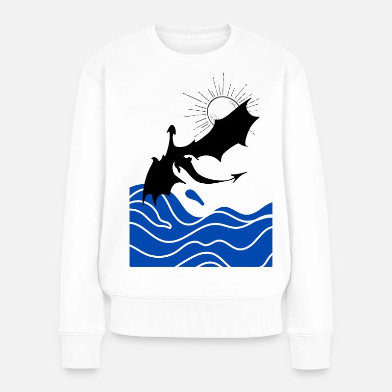 Dragon un - Pull Premium bio Femme - blanc
