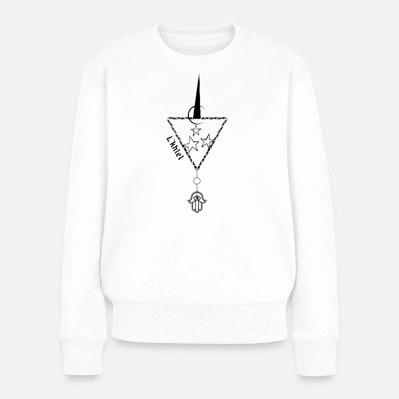 Das EKHLEL - Frauen Premium Bio Pullover - Weiß