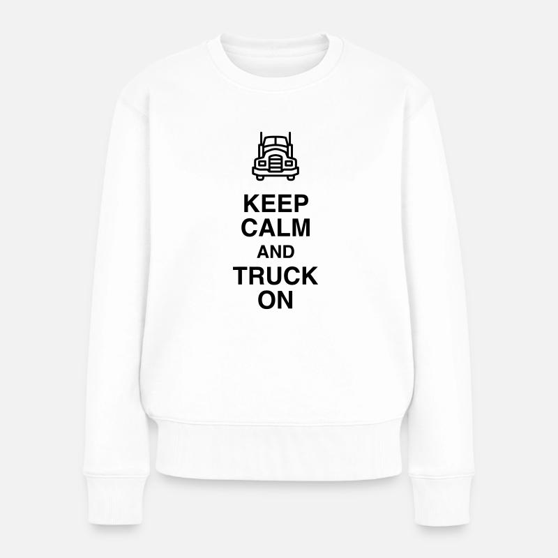 Routier / Chauffeur Poids-lourd / Camion / - Pull Premium bio Femme - blanc