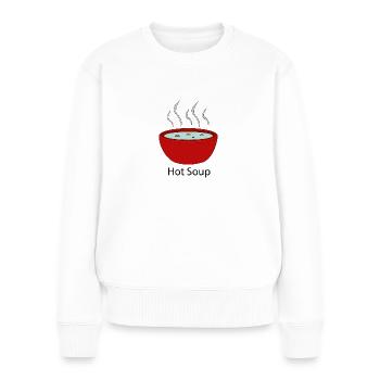heiße Suppe - Frauen Premium Bio Pullover - Weiß - Vorne - Julia (174cm)