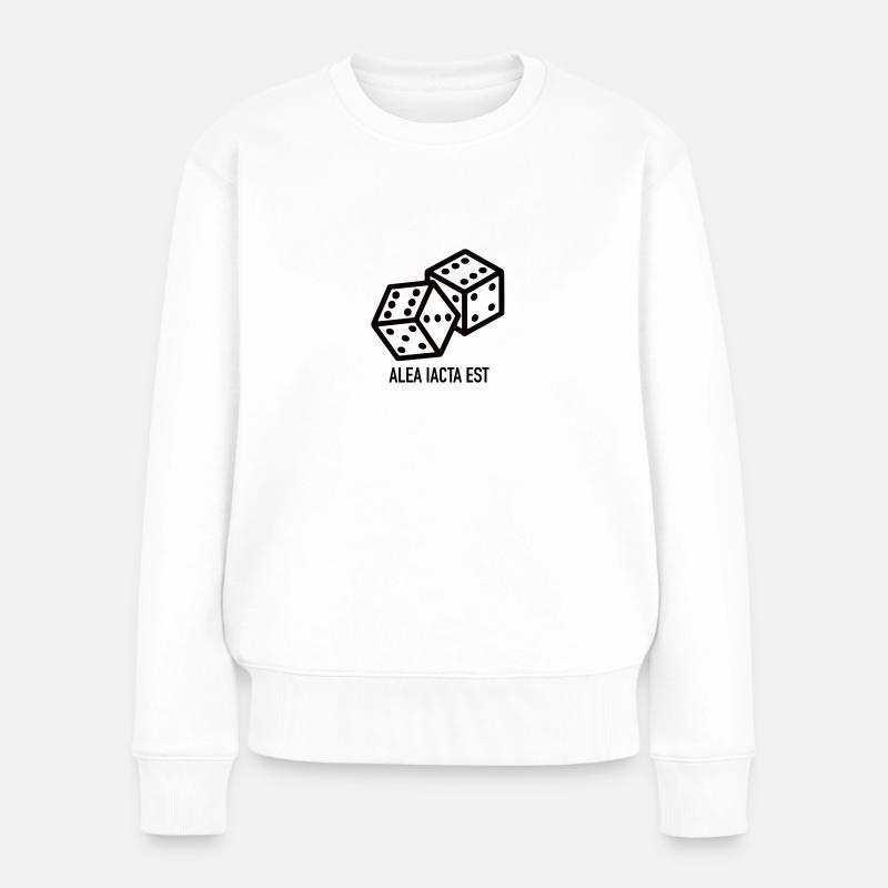 Die Würfel sind gefallen - Frauen Premium Bio Pullover - Weiß
