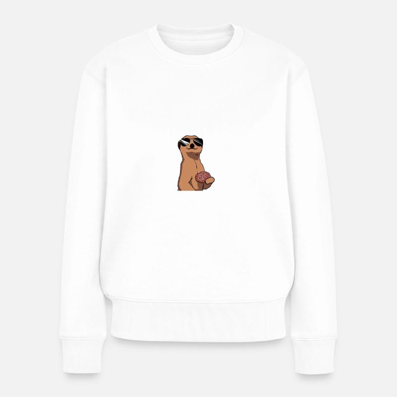 Mettmännchen Mett Mettbrötchen - Frauen Premium Bio Pullover - Weiß