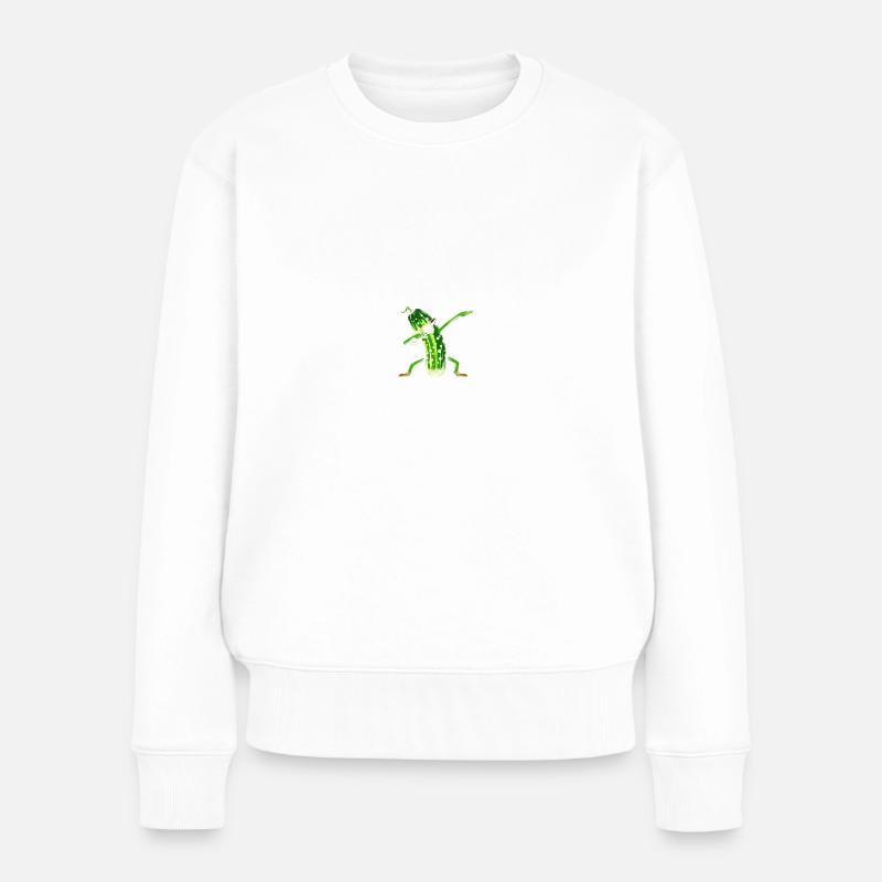 À cause des concombres concombre cornichon concombre amateurs de concombre - Pull Premium bio Femme - blanc