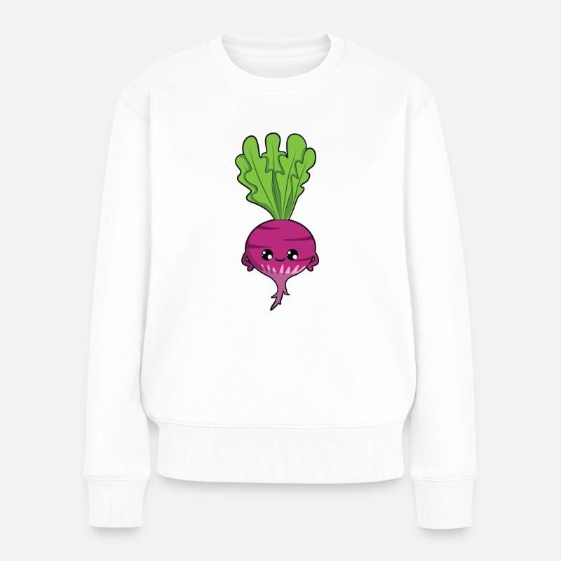 Steckrübe Rübe - Frauen Premium Bio Pullover - Weiß
