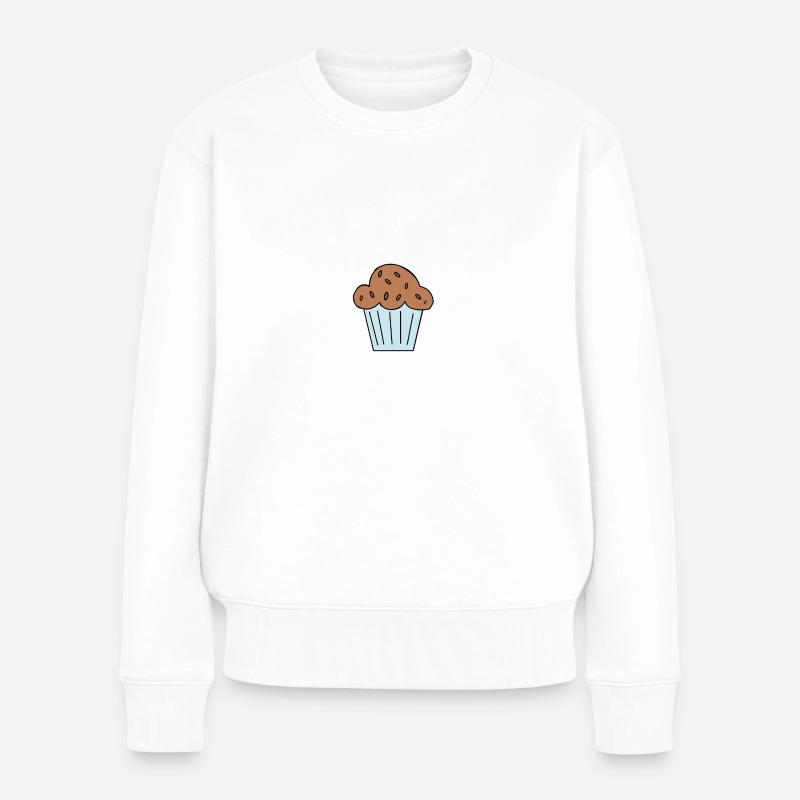 Cupcake Muffin - Frauen Premium Bio Pullover - Weiß