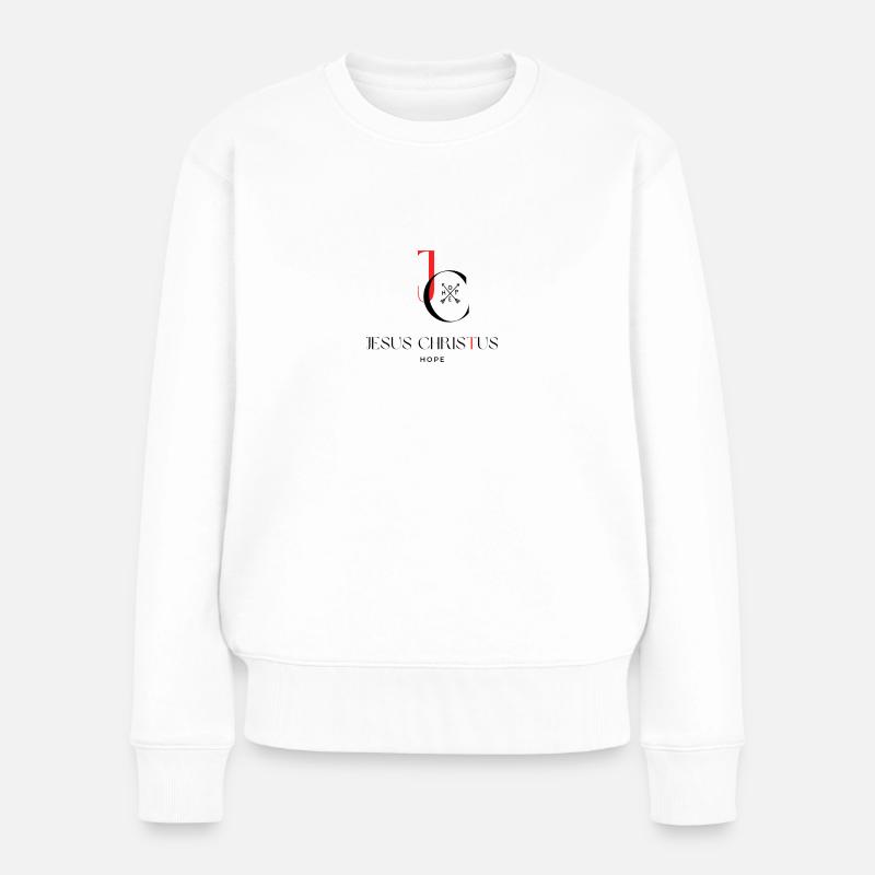 Hope - Frauen Premium Bio Pullover - Weiß