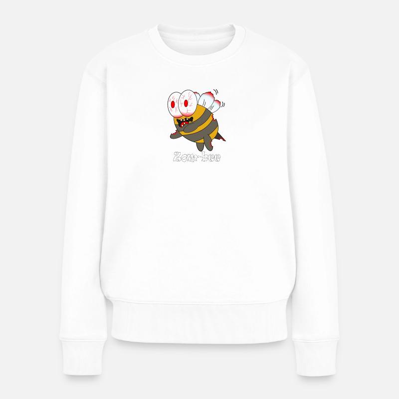 zom bee - Frauen Premium Bio Pullover - Weiß