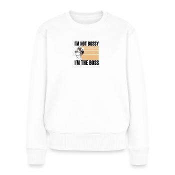 Féminisme Droits des femmes - Pull Premium bio Femme - blanc - Devant - Julia (174cm)