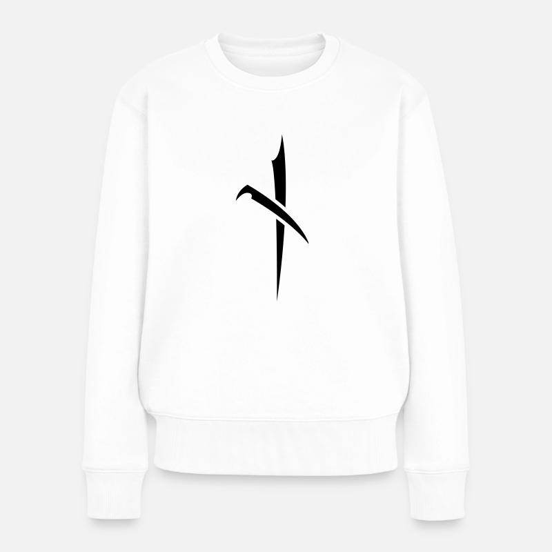 Naudiz - Frauen Premium Bio Pullover - Weiß