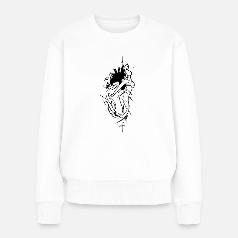Meerjungfrau - Frauen Premium Bio Pullover - Weiß
