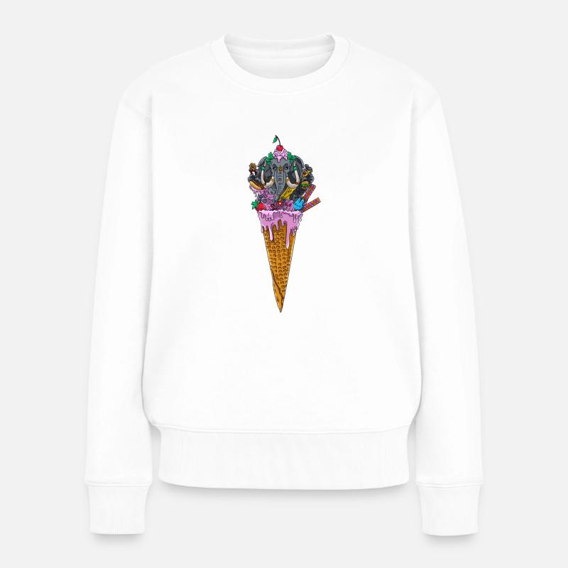 Meltinggod - Frauen Premium Bio Pullover - Weiß