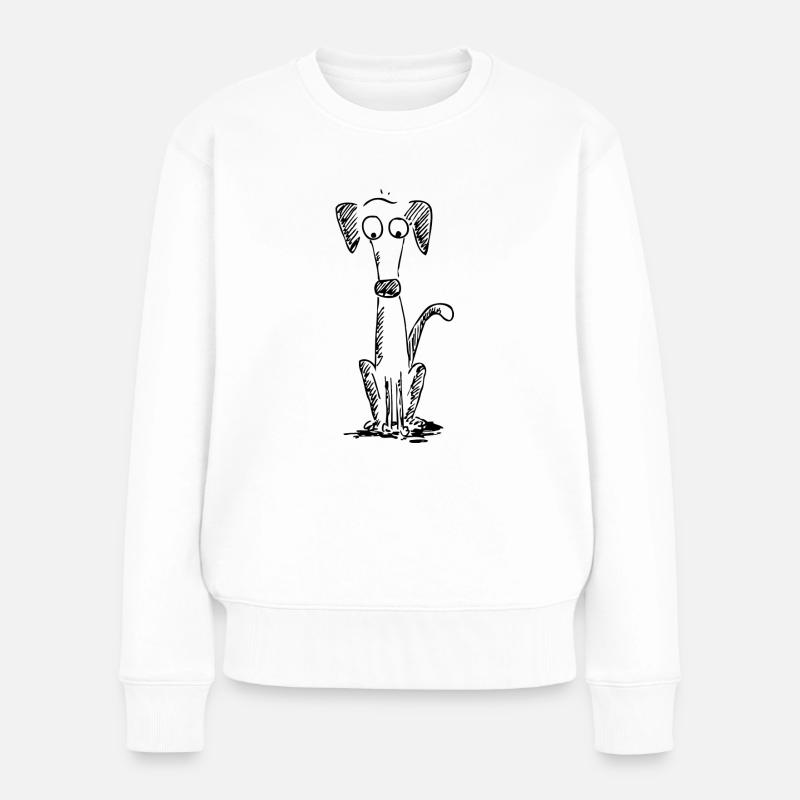 Chien triste - Pull Premium bio Femme - blanc