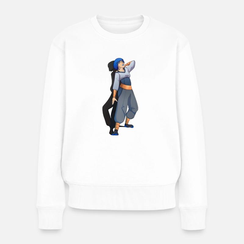 Bella - Frauen Premium Bio Pullover - Weiß