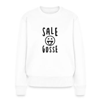 DIRTY KID - Women's Premium Organic Jumper - white - Front - Julia (174cm)