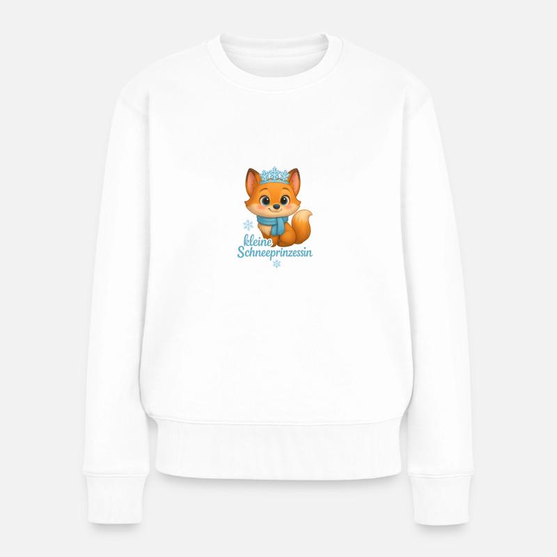 kleine Schneeprinzessin - Frauen Premium Bio Pullover - Weiß