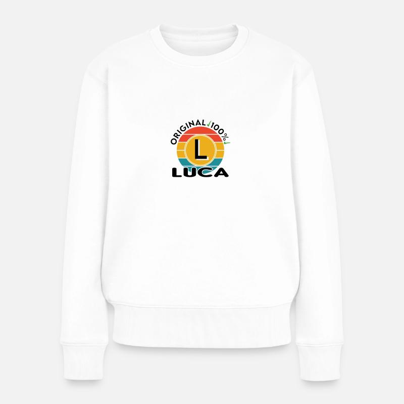 Luca - Frauen Premium Bio Pullover - Weiß