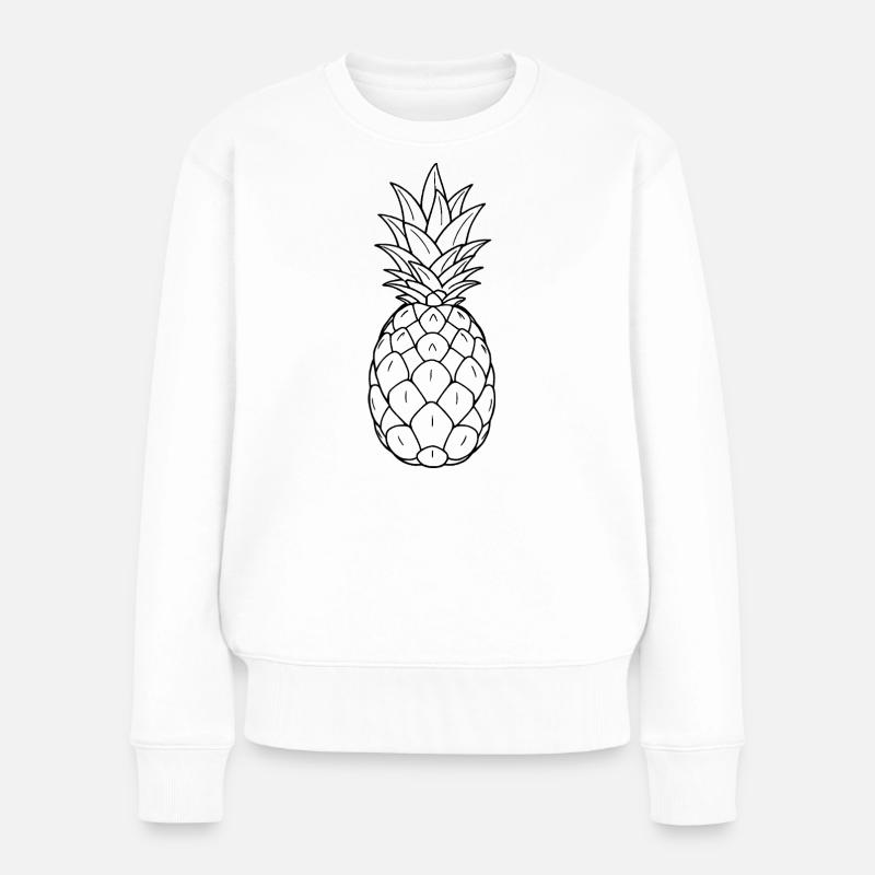 Minimalistic Pineapple - Women's Premium Organic Jumper - white