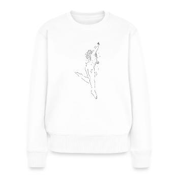 Femme des etoiles - Pull Premium bio Femme - blanc - Devant - Julia (174cm)