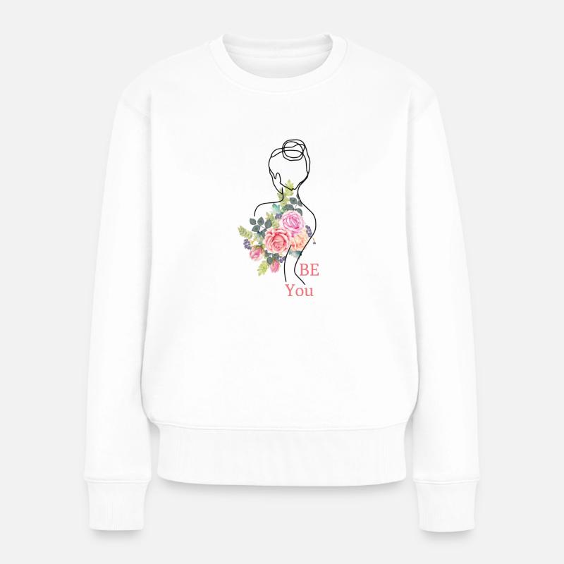 Women - Frauen Premium Bio Pullover - Weiß