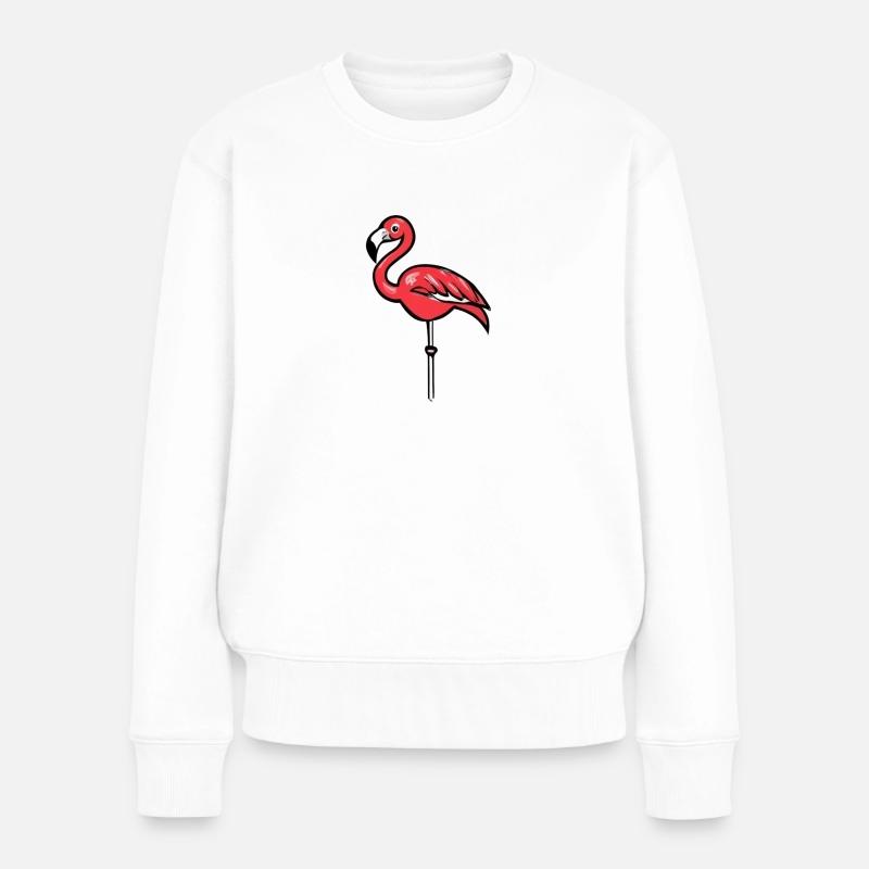Flamingooo - Frauen Premium Bio Pullover - Weiß