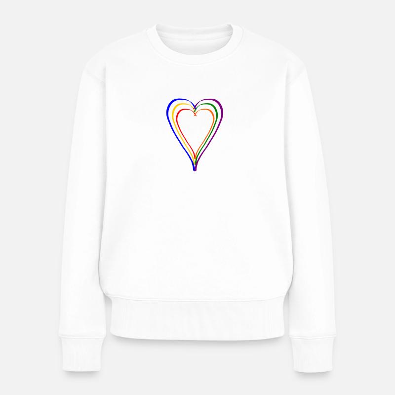 LGBTQ - Frauen Premium Bio Pullover - Weiß