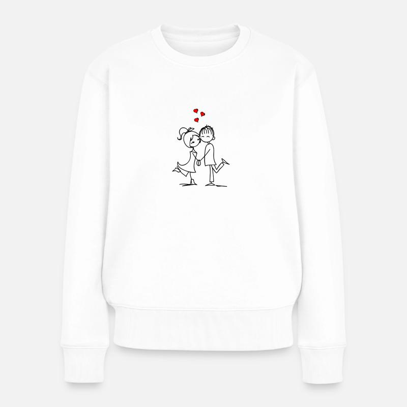 Amoureux - Pull Premium bio Femme - blanc