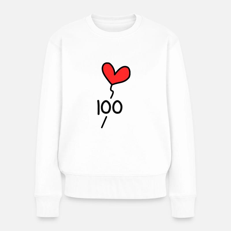 100. 100 ANS. 100e ANNIVERSAIRE. ANNIVERSAIRE 100 - Pull Premium bio Femme - blanc