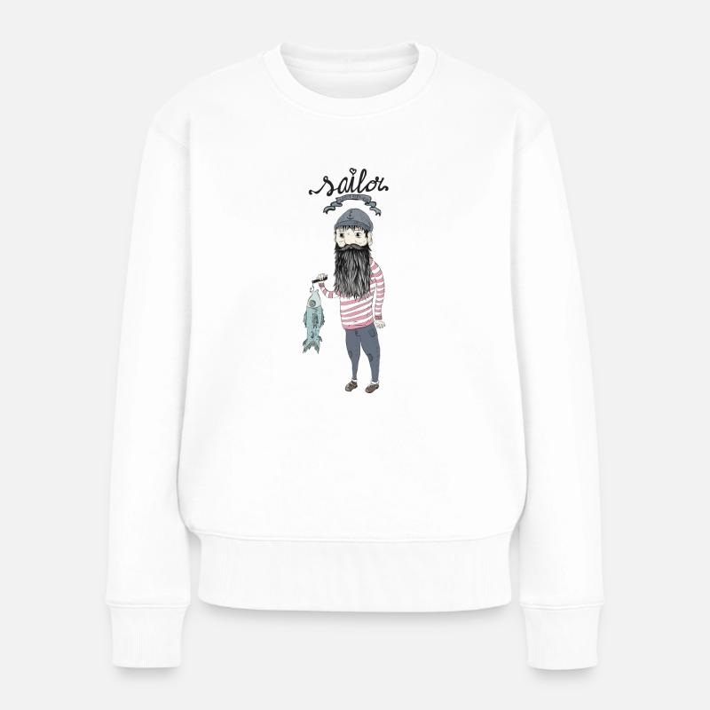 sjømann - Frauen Premium Bio Pullover - Weiß