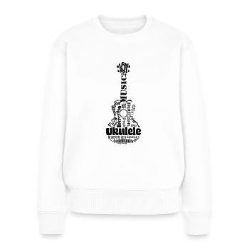 Ukulele emotional anatomy - Frauen Premium Bio Pullover - Weiß - Vorne - Julia (174cm)