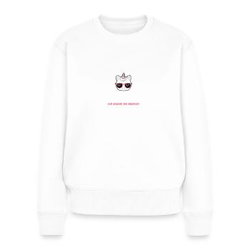 Große Schwester Regeln Schwangerschaft Verkündung - Frauen Premium Bio Pullover - Weiß - Vorne - Julia (174cm)