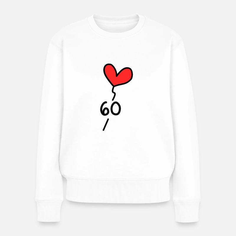 60. 60 JAHRE. 60-JÄHRIGES JUBILÄUM. 60. GEBURTSTAG. - Frauen Premium Bio Pullover - Weiß