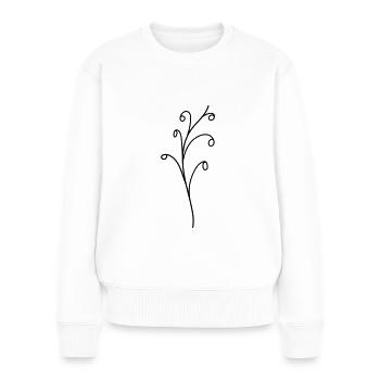 fleur - Pull Premium bio Femme - blanc - Devant - Julia (174cm)