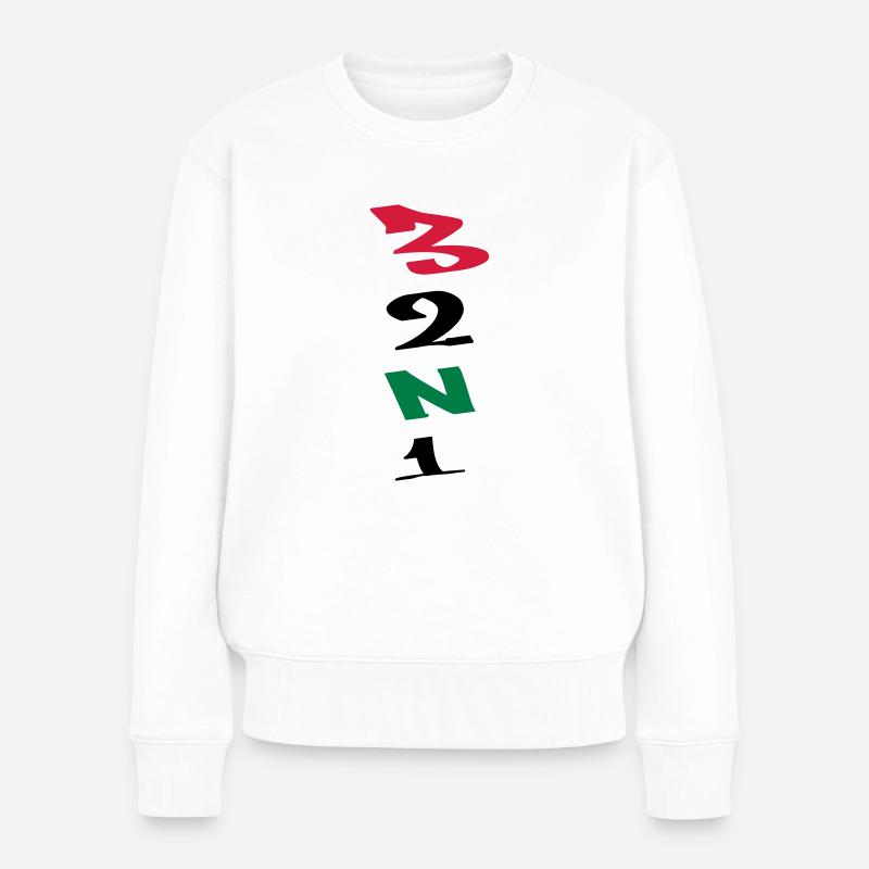 3 Gänge Gears Graffiti V-Form - Frauen Premium Bio Pullover - Weiß