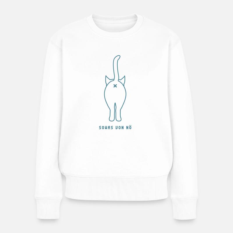 sowas von nö - katze sagt nein - Frauen Premium Bio Pullover - Weiß