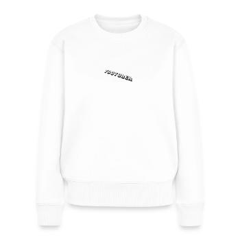 YOUTUBER - Frauen Premium Bio Pullover - Weiß - Vorne - Julia (174cm)