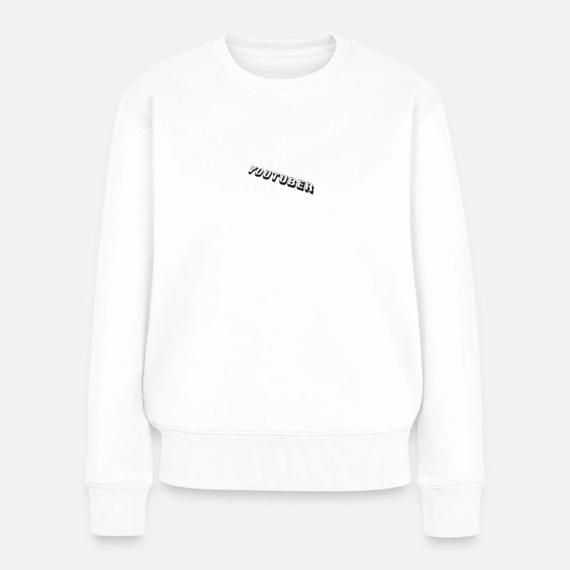 YOUTUBER - Frauen Premium Bio Pullover - Weiß
