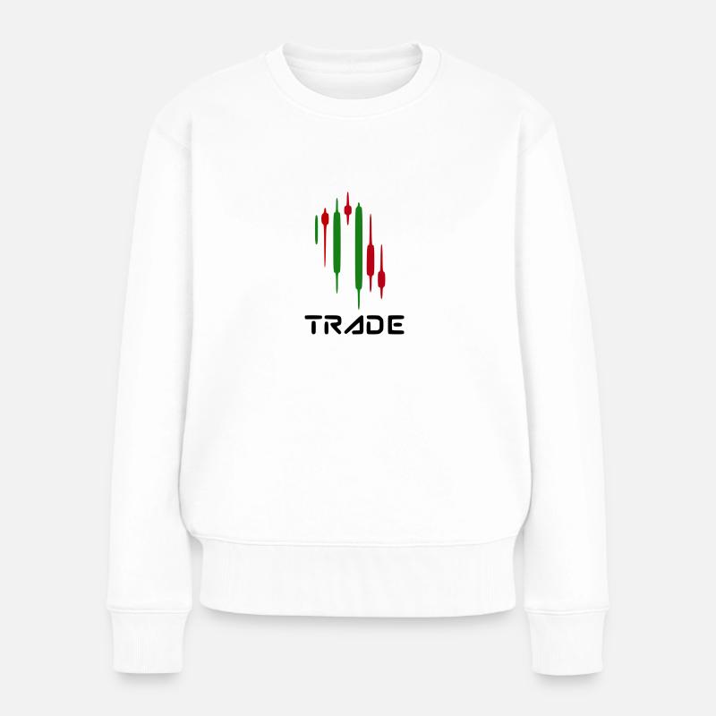 Handel - Frauen Premium Bio Pullover - Weiß