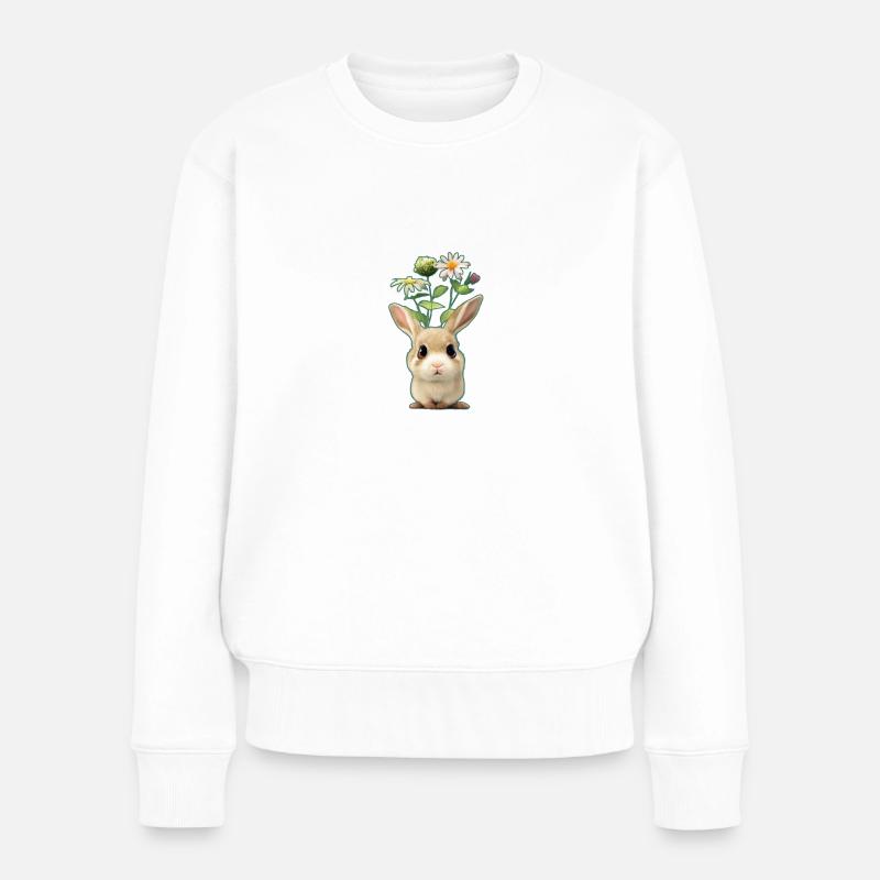 kleiner hase 1 - Frauen Premium Bio Pullover - Weiß