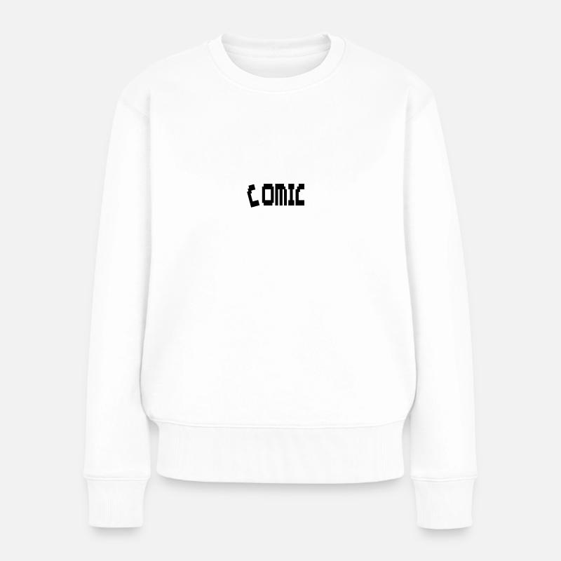 Comic - Frauen Premium Bio Pullover - Weiß