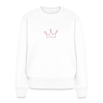 Krone - Frauen Premium Bio Pullover - Weiß - Vorne - Julia (174cm)