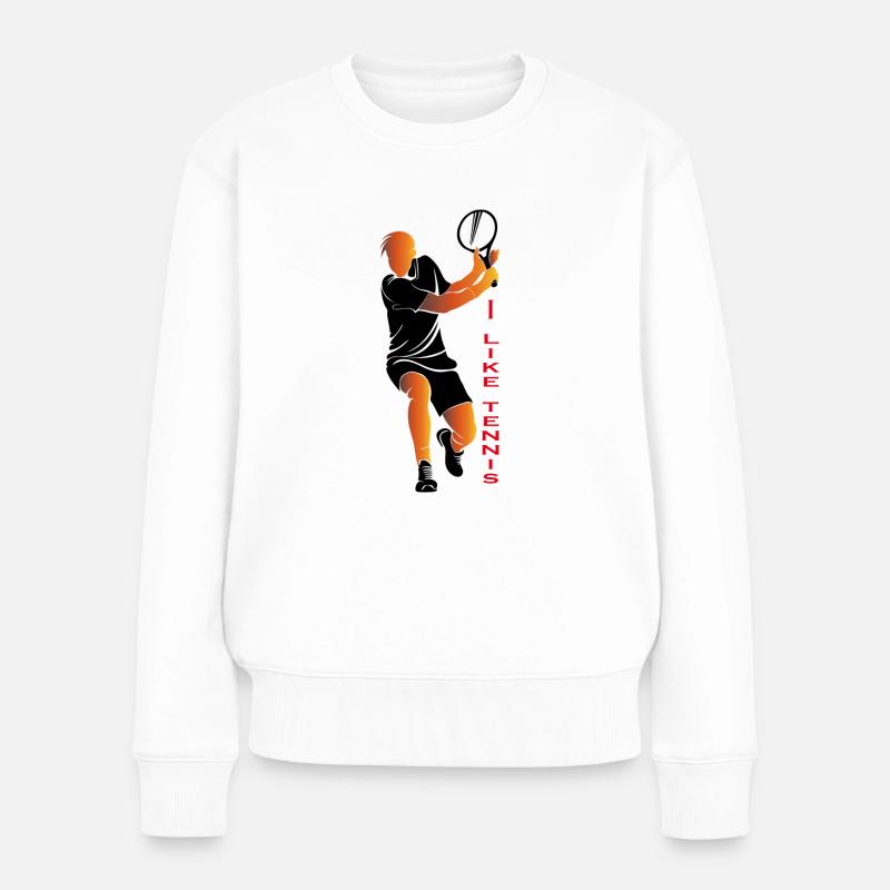 tennis5 - Frauen Premium Bio Pullover - Weiß