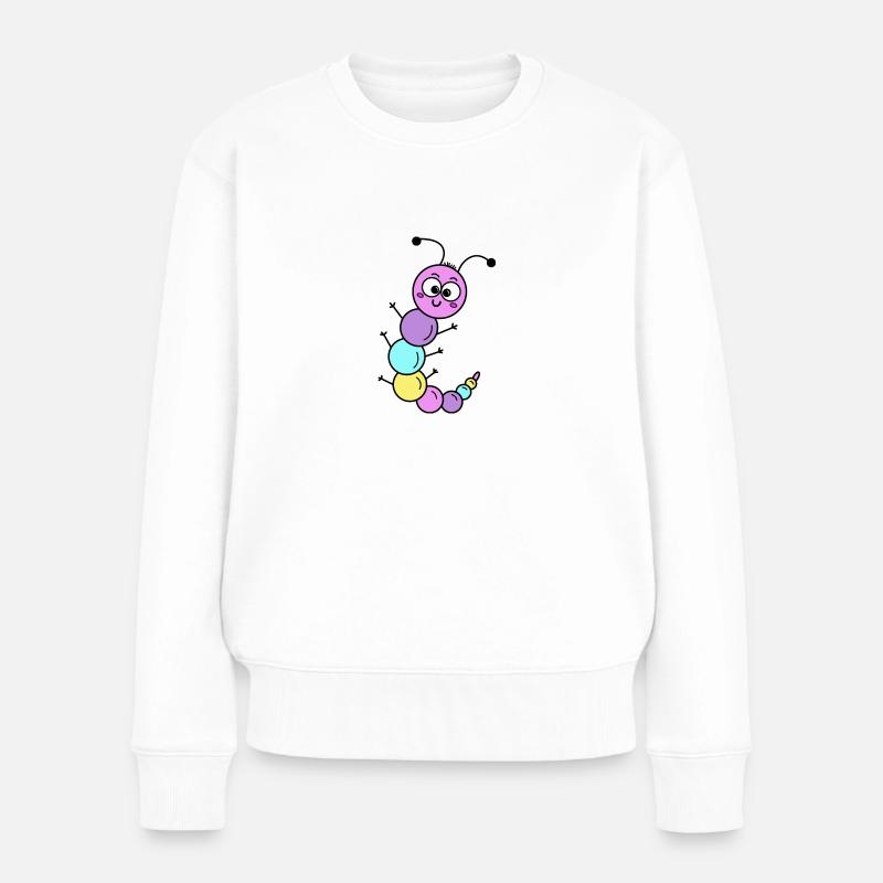 Raupe - Frauen Premium Bio Pullover - Weiß