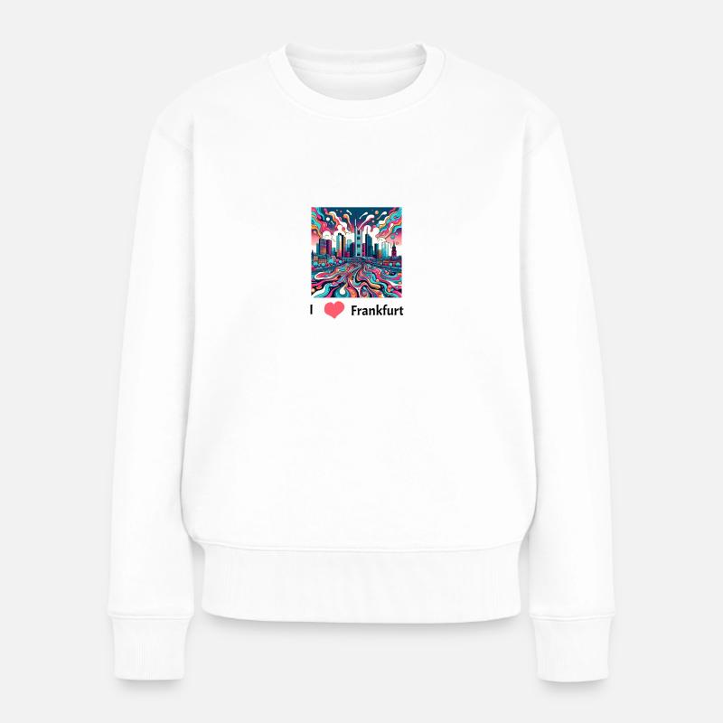 frankfurt - Frauen Premium Bio Pullover - Weiß
